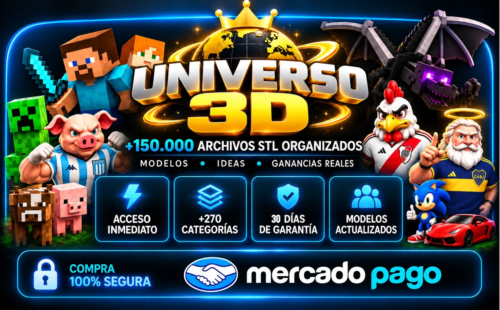 Pack Completo VIP Universo 3D
